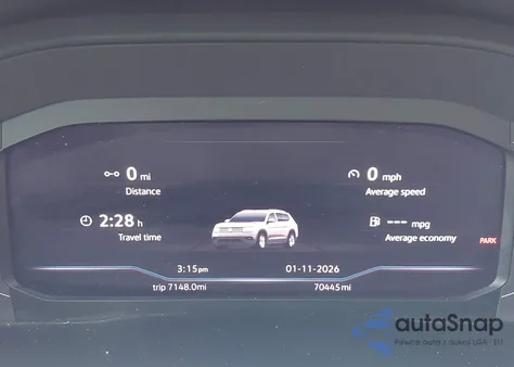 2020 Volkswagen Atlas 3.6L V6 Sel z USA, uszkodzony, nr VIN 1V2ER2CA4LC504046